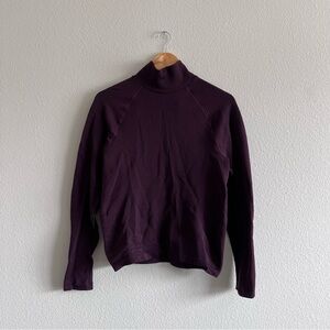 Dark Maroon Turtleneck Active Sweater from Athleta